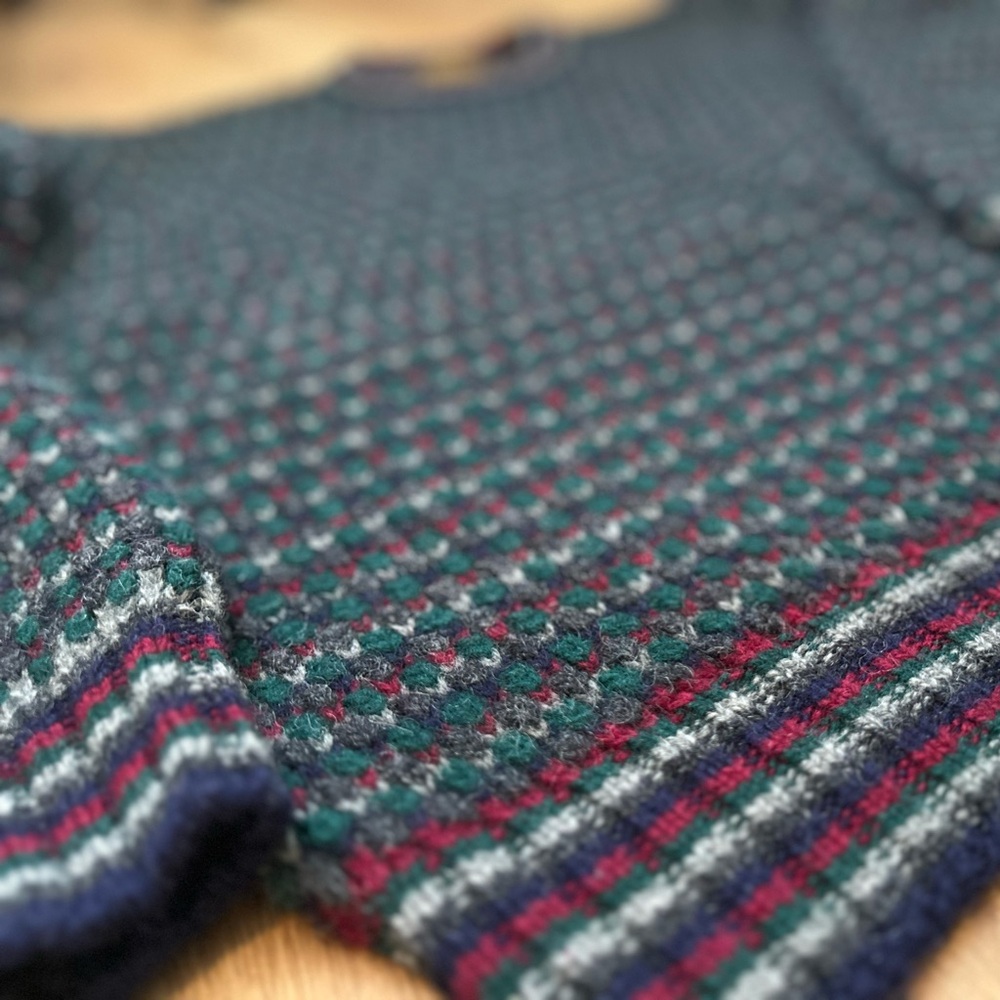 Vintage Eddie Bauer Birdseye Shetland Wool Sweater | Men’s XL | Chunky Knit - Picture 3 of 9